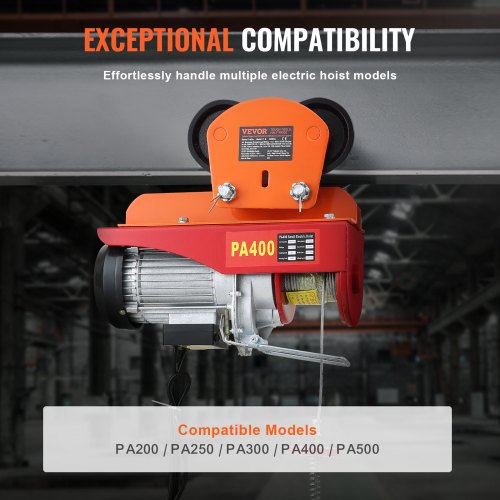 Electric Hoist Manual Trolley 2200 lbs1 Ton Capacity for PA200 PA250 PA300
