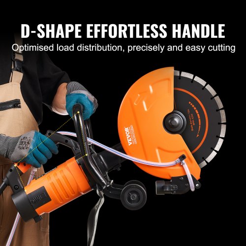 Electric Concrete Saw 12 in 1800 W Motor Circular Saw Cutter with Max 45