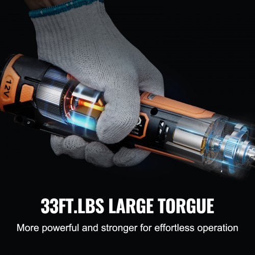 3/8 " Cordless Electric Ratchet Wrench Set 12V 33 Ft-lbs Power Ratchet Tool