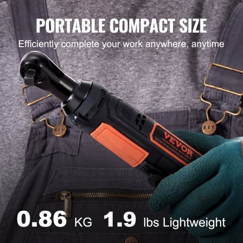 3/8 " Cordless Electric Ratchet Wrench Set 12V 33 Ft-lbs Power Ratchet Tool