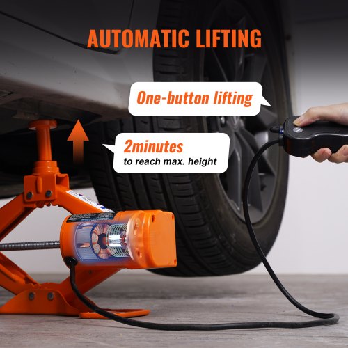 Electric Car Jack 3 Tons 6600 lbs Scissor Jack 12V Electric Automatic