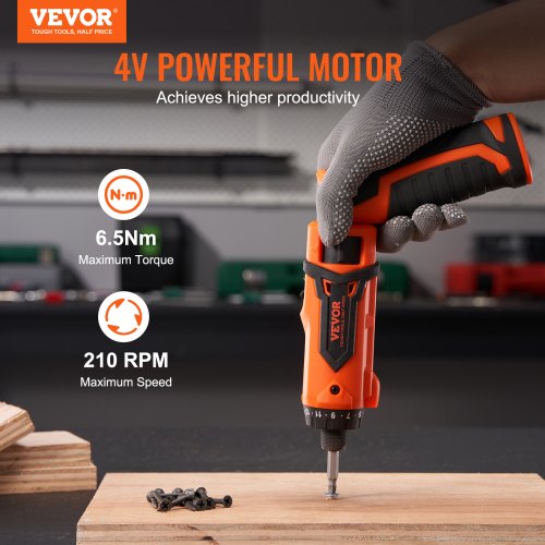 Cordless Screwdriver 4V 7Nm Electric Screwdriver Rechargeable Set with 11