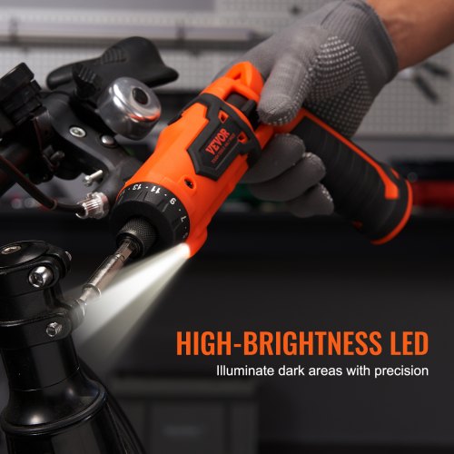 Cordless Screwdriver 4V 7Nm Electric Screwdriver Rechargeable Set with 11