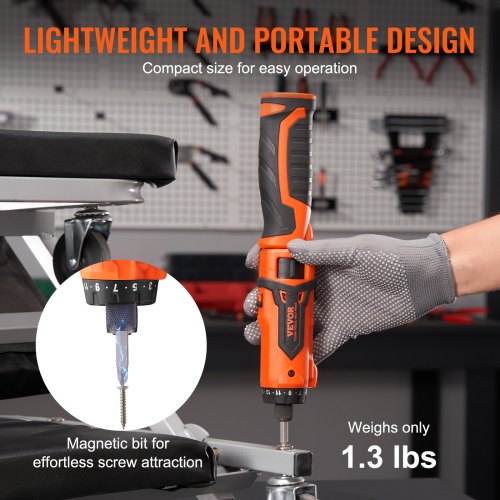 Cordless Screwdriver 4V 7Nm Electric Screwdriver Rechargeable Set with 11