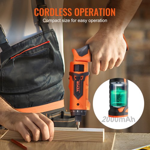 Cordless Screwdriver 4V 7Nm Electric Screwdriver Rechargeable Set with 11