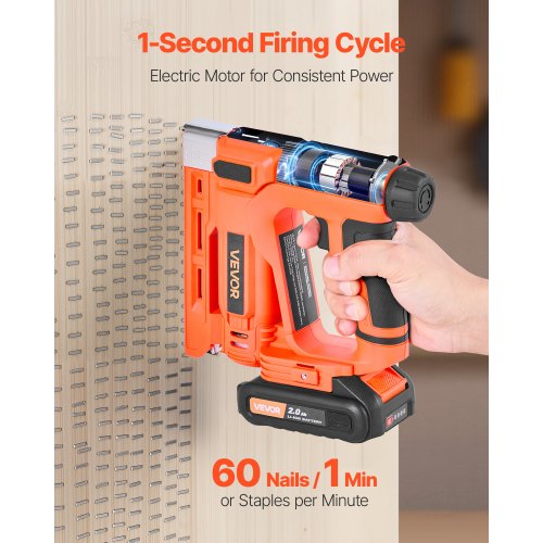 Cordless Brad Nailer 2in1 Nail Gun Staple Gun 18 Gauge 58 inch