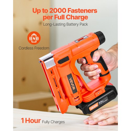 Cordless Brad Nailer 2in1 Nail Gun Staple Gun 18 Gauge 58 inch