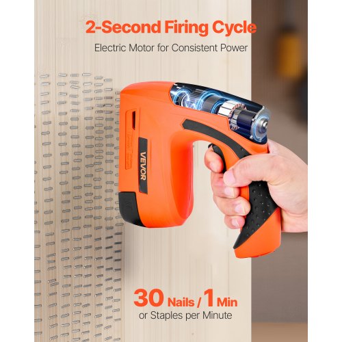 Cordless Brad Nailer 2in1 Nail Gun Staple Gun 18 Gauge 5/8 inch Battery