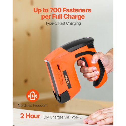 Cordless Brad Nailer 2in1 Nail Gun Staple Gun 18 Gauge 5/8 inch Battery