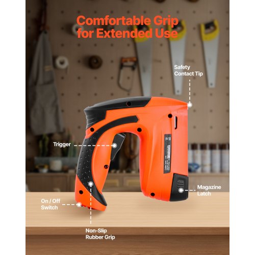 Cordless Brad Nailer 2in1 Nail Gun Staple Gun 18 Gauge 5/8 inch Battery