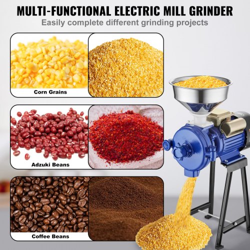 Electric Grain Mill Grinder 3000W Spice Grinders Commercial Corn Mill