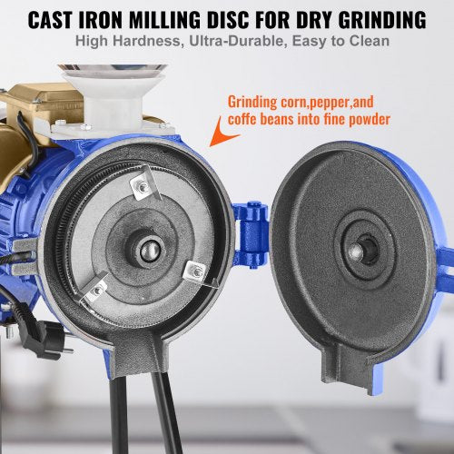 Electric Grain Mill Grinder 3000W Spice Grinders Commercial Corn Mill