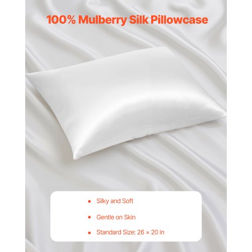 Satin Pillowcase 2 Pack Standard Size Satin Pillow Cases for Hair and Skin