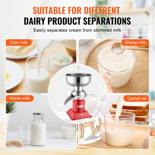 Milk Cream Centrifugal Separator 304 Stainless Steel Electric Cream