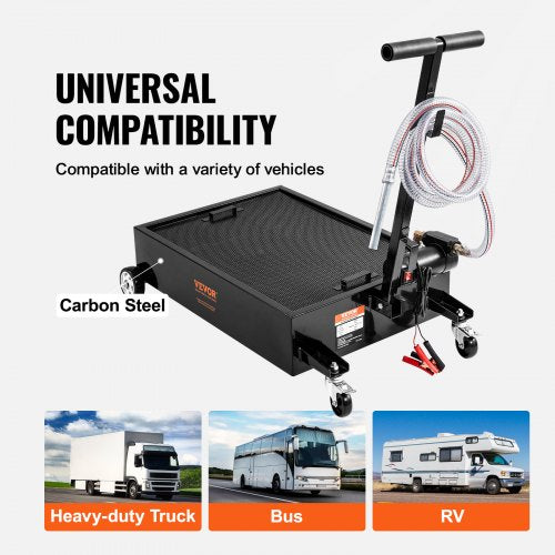 Low Profile Oil Drain Pan 15 Gallon Oil Drain Pan with Pump Oil Change Pan