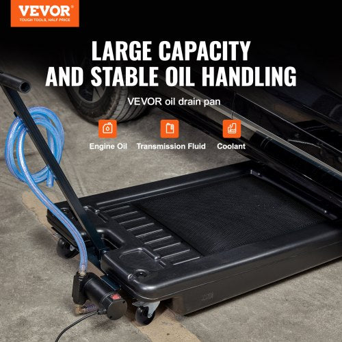 Low Profile Oil Drain Pan 17 Gallon Oil Drain Pan with Pump Oil Change Pan