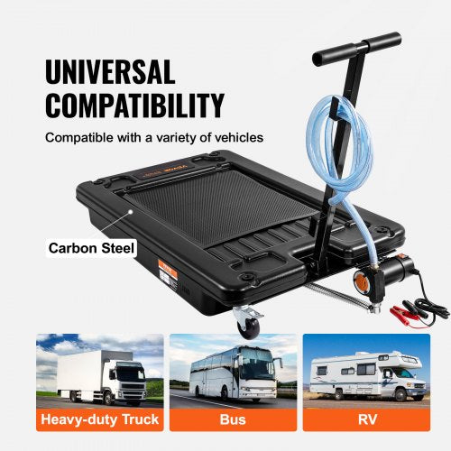 Low Profile Oil Drain Pan 17 Gallon Oil Drain Pan with Pump Oil Change Pan
