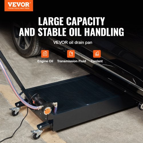 Low Profile Oil Drain Pan 20 Gallon Oil Drain Pan with Pump Oil Change Pan