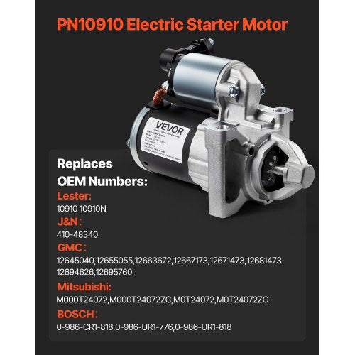Starter 10910 Starter Motor Replacement Compatible with Cadillac Escalade