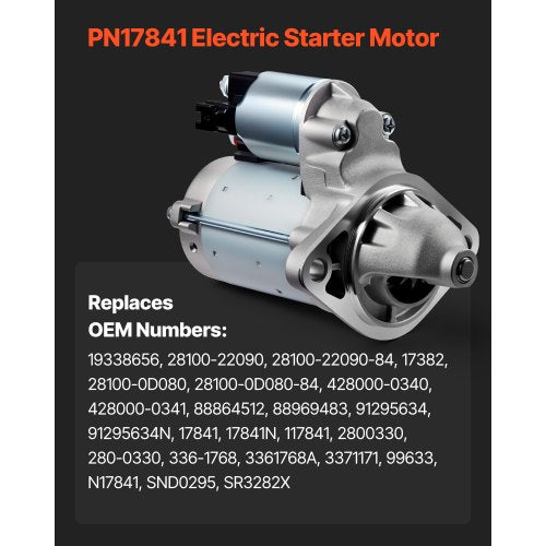 Starter 17841 Starter Motor Replacement Compatible with Pontiac Vibe L4