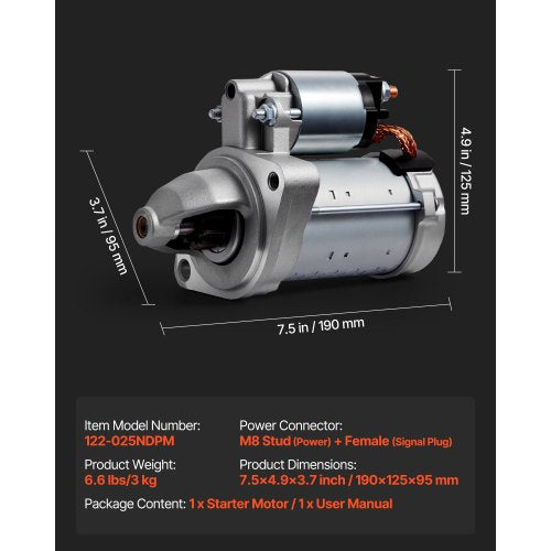 Starter 17922 Starter Motor Replacement Compatible with BMW 1 Series M 30L