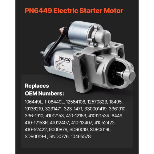 Starter 6449 Starter Motor Replacement Compatible with Oldsmobile Bravada