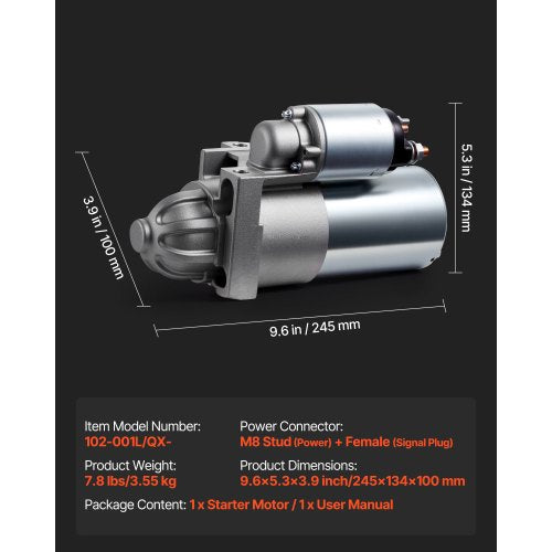 Starter 6449 Starter Motor Replacement Compatible with Oldsmobile Bravada