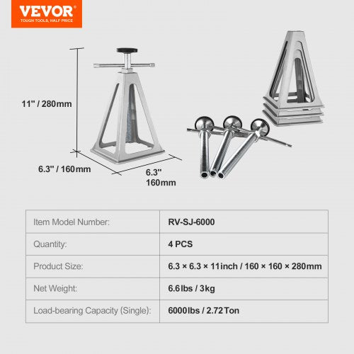 RV Stabilizer Jacks 4 Pack Aluminum RV Leveling Jacks RV Stack Jacks for RV