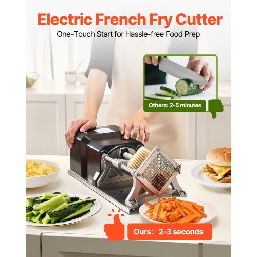 Commercial French Fry Cutter Stainless Steel Vegetable Fruit Chopper with 3