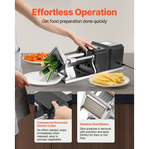 Commercial French Fry Cutter Stainless Steel Vegetable Fruit Chopper with 3