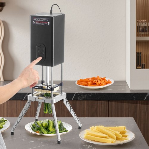 Commercial French Fry Cutter Stainless Steel Vegetable Fruit Chopper with 2