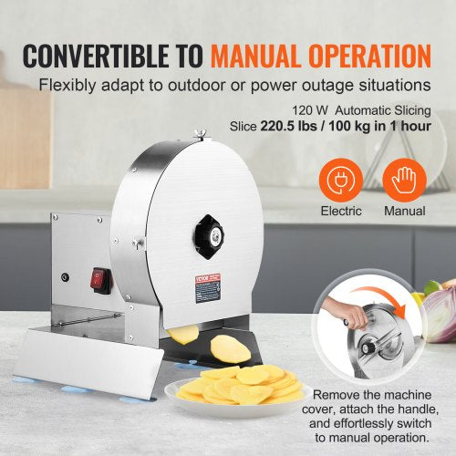 Electric Vegetable Slicer 005012mm Thickness Adjustable Commercial