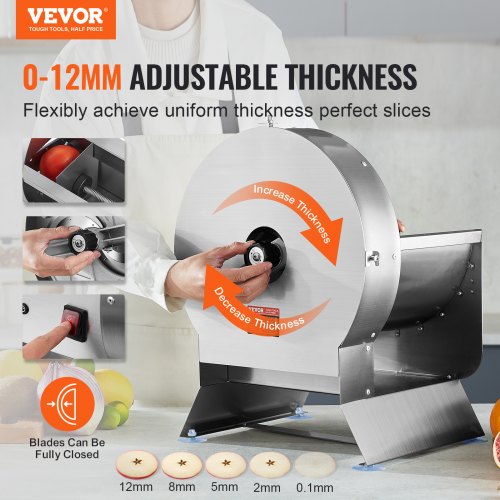 Electric Vegetable Slicer 005012mm Thickness Adjustable Commercial