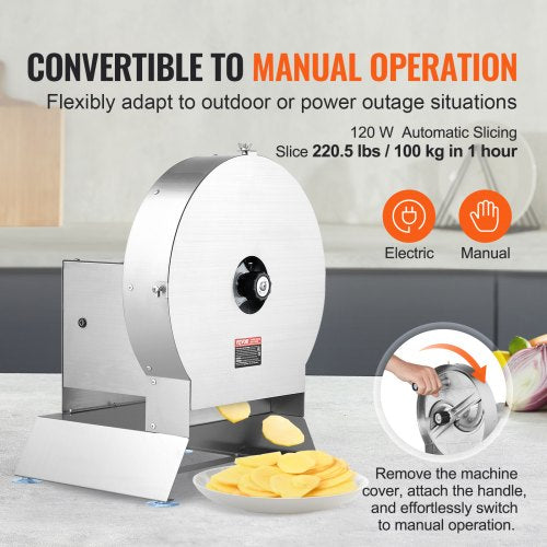 Electric Vegetable Slicer 005012mm Thickness Adjustable Commercial