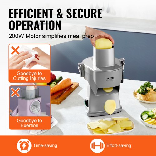 Electric Vegetable Slicer 4 in 1 Multifunctional Food Cutter 200W