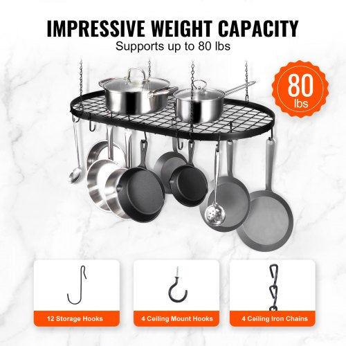 Hanging Pot Rack 32 inch Hanging Pot Rack Ceiling Mount Ceiling Pot Rack