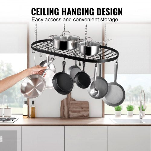 Hanging Pot Rack 32 inch Hanging Pot Rack Ceiling Mount Ceiling Pot Rack