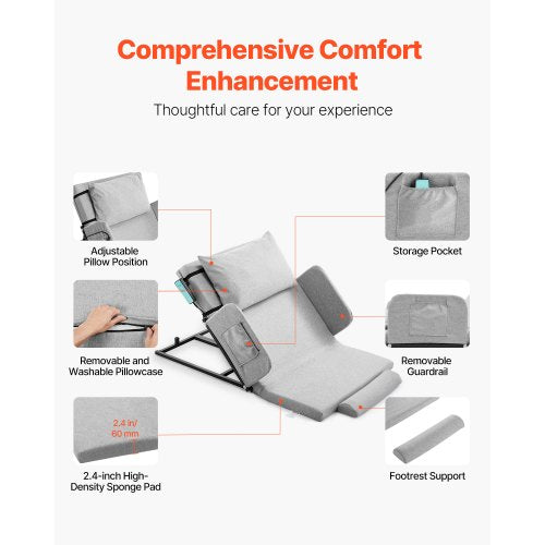 Electric Lifting Backrest for Bed 300 lbs Capacity 468° Adjustable