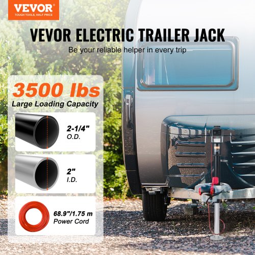 Electric Trailer Jack Power Tongue Jack Weight Capacity 3500 lbs