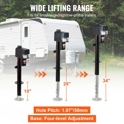 Electric Trailer Jack Power Tongue Jack Weight Capacity 3500 lbs