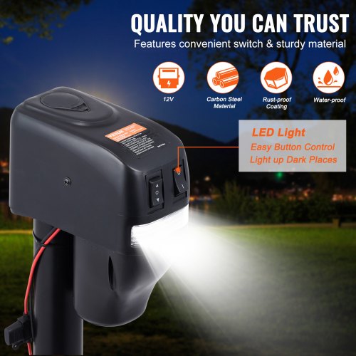 Electric Trailer Jack Power Tongue Jack Weight Capacity 4000 lbs