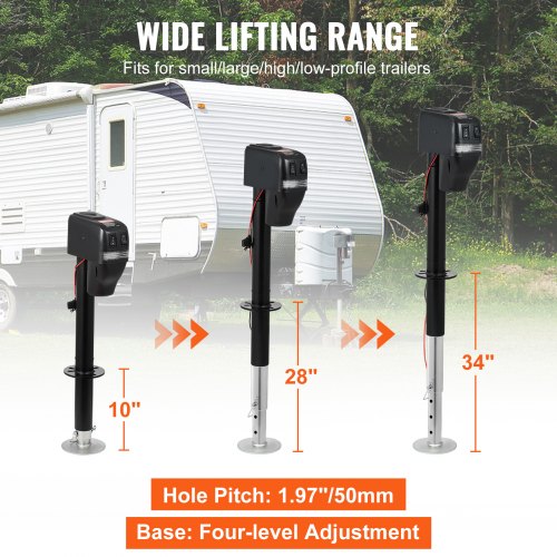 Electric Trailer Jack Power Tongue Jack Weight Capacity 4000 lbs