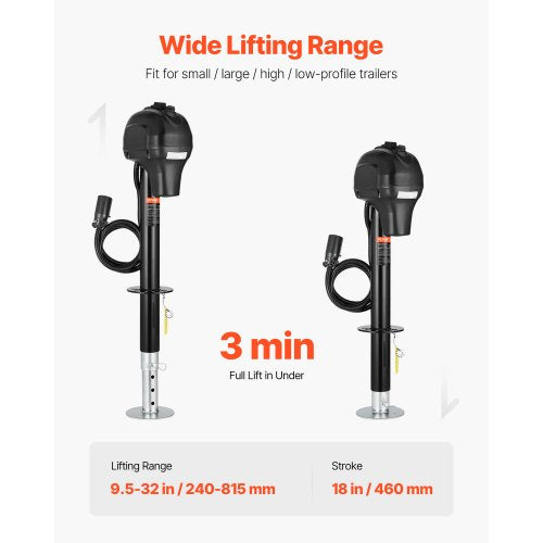 Electric Trailer Jack 3500 lbs Heavy Duty RV Electric Power Tongue Jack
