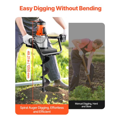 Electric Post Hole Digger 571 in Auger Bit with 1500W Powerful Motor 140
