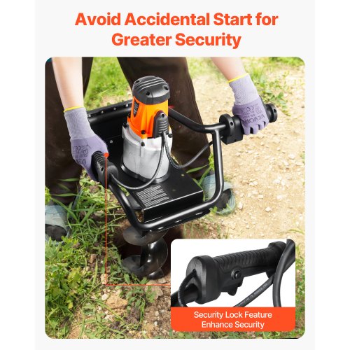Electric Post Hole Digger 571 in Auger Bit with 1500W Powerful Motor 140