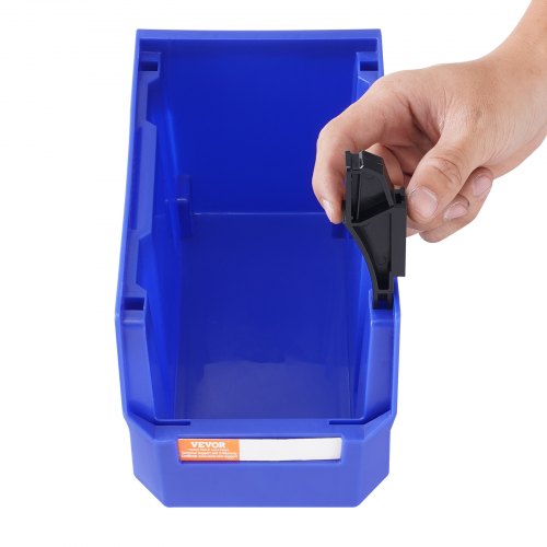 Plastic Storage Bin 11Inch x 5Inch x 5Inch Hanging Stackable Storage