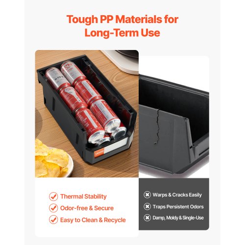Plastic Stackable Storage Bins 148 x 85 x 7.1 inch 12 Pack Plastic