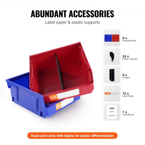 Plastic Storage Bin 11Inch x 11Inch x 5Inch Hanging Stackable Storage