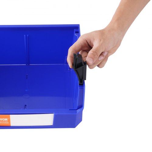 Plastic Storage Bin 11Inch x 11Inch x 5Inch Hanging Stackable Storage