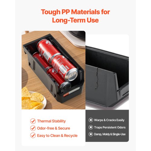 Plastic Stackable Storage Bins 109 x 55 x 5.1 inch 8 Pack Plastic